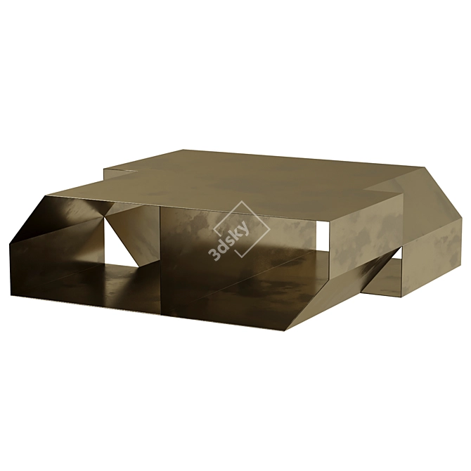 Modern Chamfer Coffee Table Elegance 3D model image 1