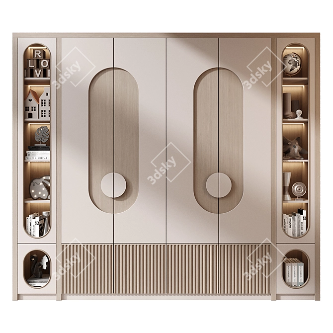 Modern Bookshelf Composition GHS-2551 3D model image 1