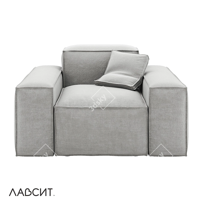 Minimalist Deep Design Sofa 3D model image 2