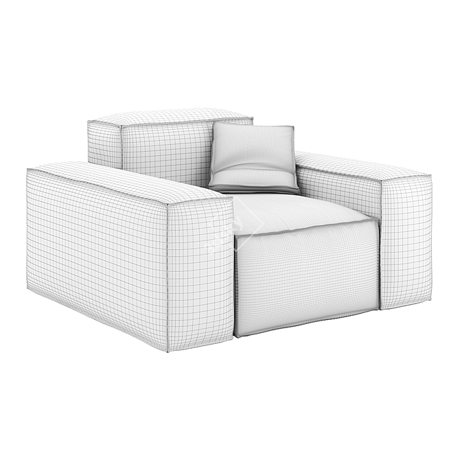 Minimalist Deep Design Sofa 3D model image 3