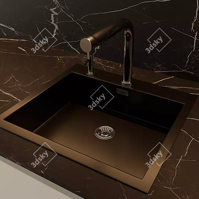 Modern Kitchen Model 3D Download 3D model image 2