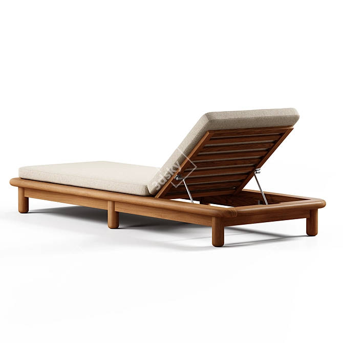 Seamless Textured 3D Sun Lounger 3D model image 10