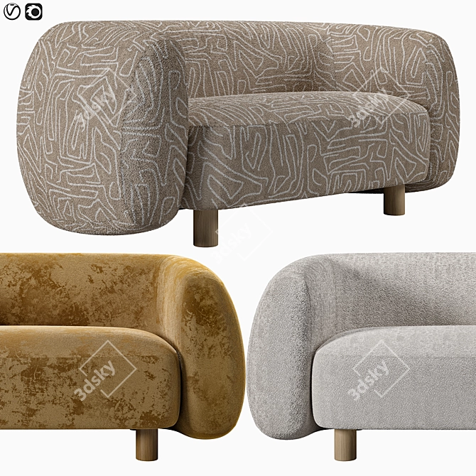 Modern Sofa Londy from Divan.ru 3D model image 1
