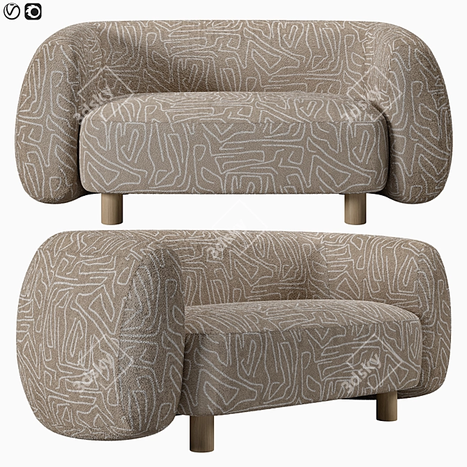Modern Sofa Londy from Divan.ru 3D model image 2