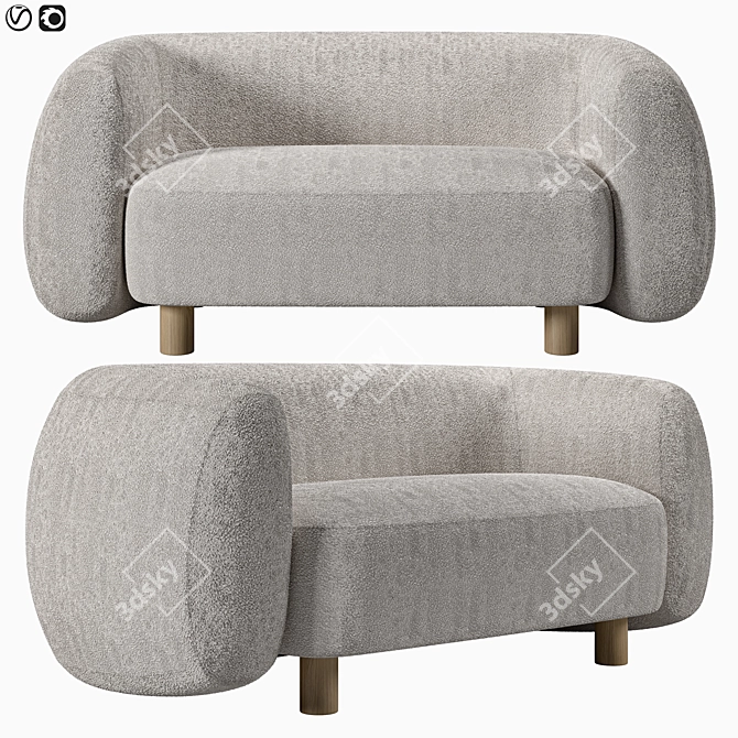 Modern Sofa Londy from Divan.ru 3D model image 4