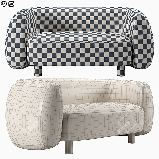 Modern Sofa Londy from Divan.ru 3D model image 7
