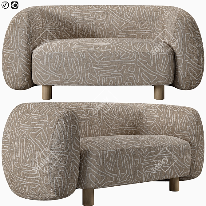Modern Sofa Londy from Divan.ru 3D model image 8