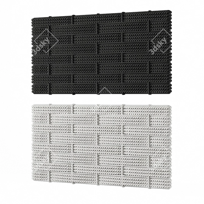 Basketweave Rope Panels by Brocoloco 3D model image 1