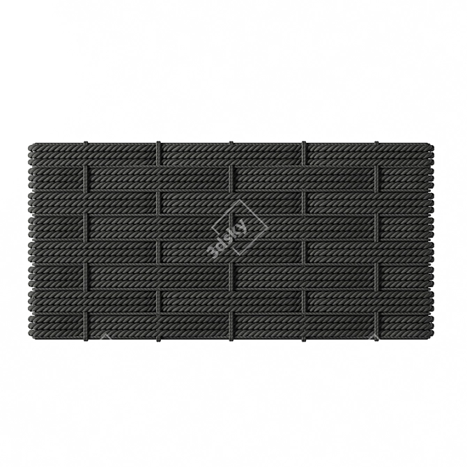 Basketweave Rope Panels by Brocoloco 3D model image 2