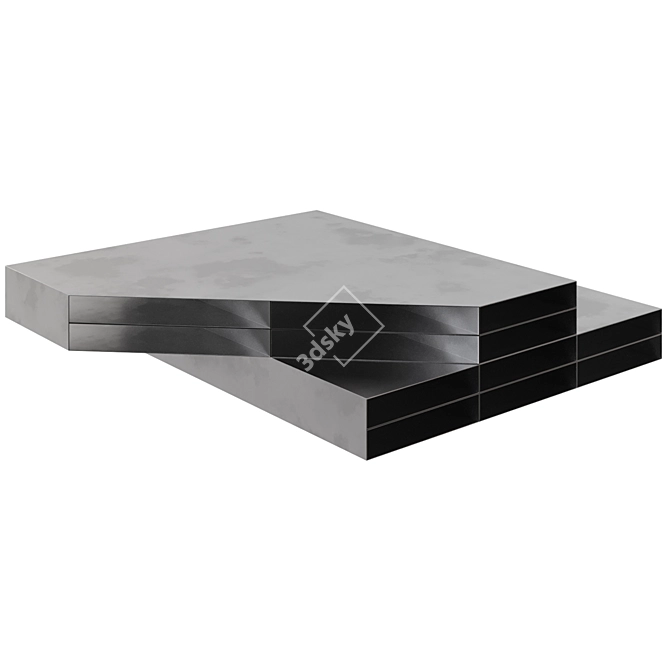 Modern Chamfer Coffee Table Design 3D model image 1