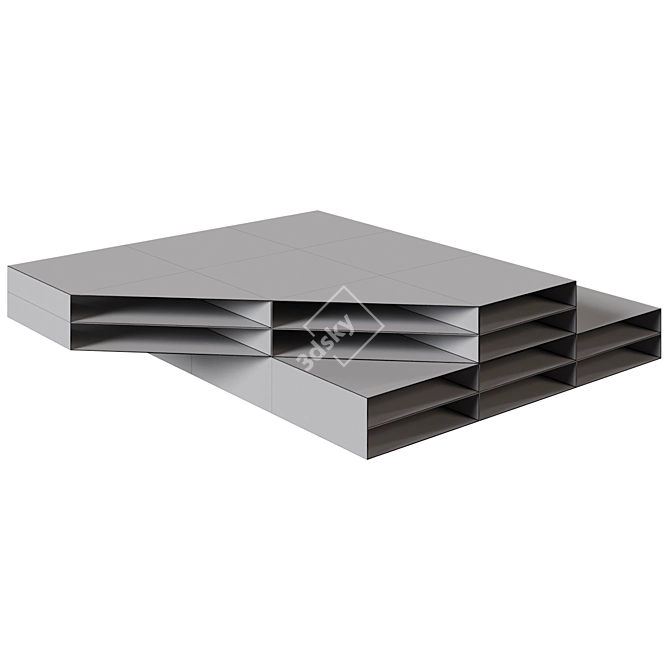 Modern Chamfer Coffee Table Design 3D model image 2