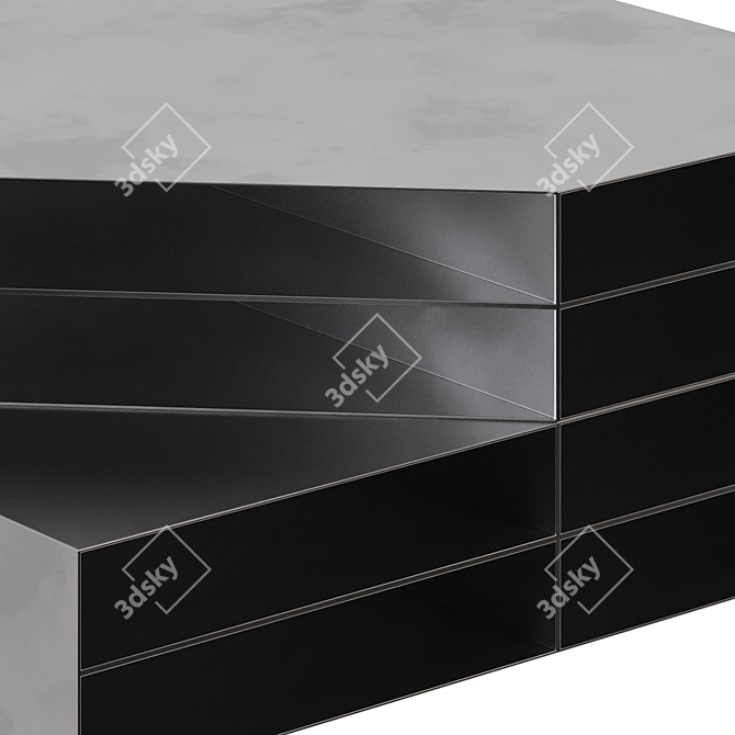 Modern Chamfer Coffee Table Design 3D model image 3