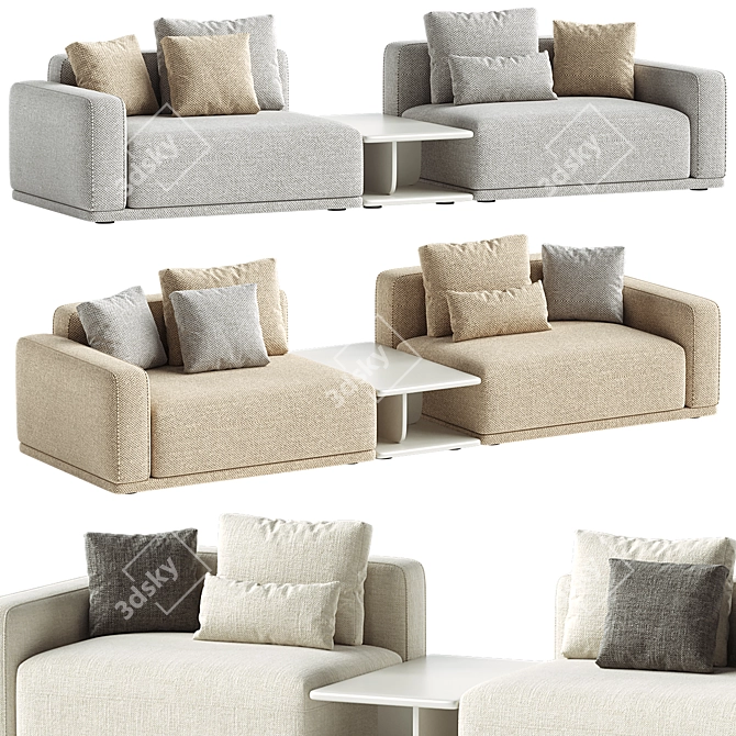 Eddie Modular Fabric Sofa Design 3D model image 2