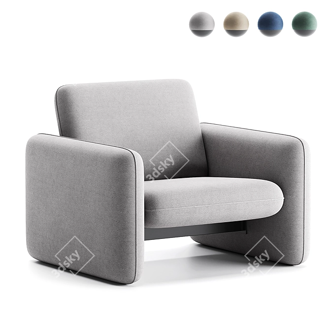 Wilkes Modular Sofa : Modern Elegance 3D model image 1