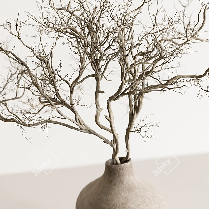 Rustic Charm Dried Branch Bouquet 3D model image 3