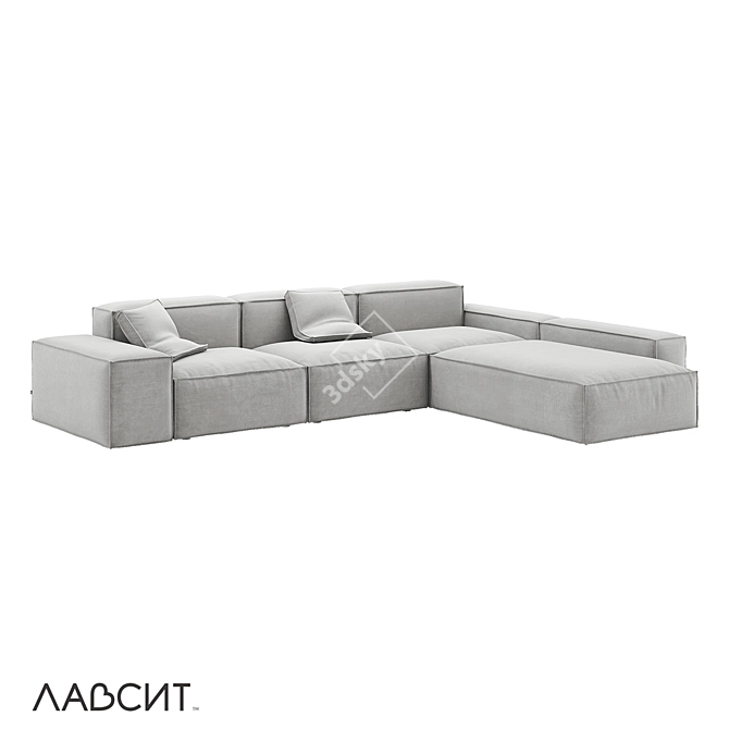 Davis3 Modern Deep Minimalist Sofa 3D model image 1