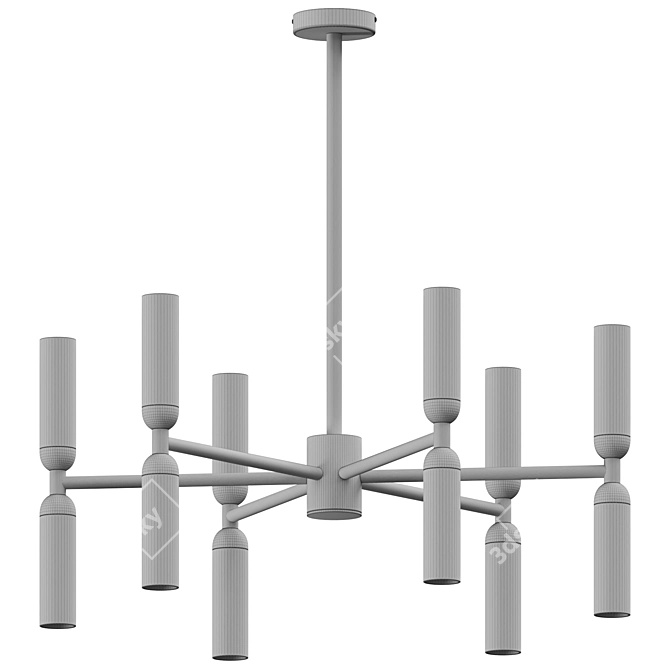 Elegant Memory Pendant Light Gold 3D model image 2
