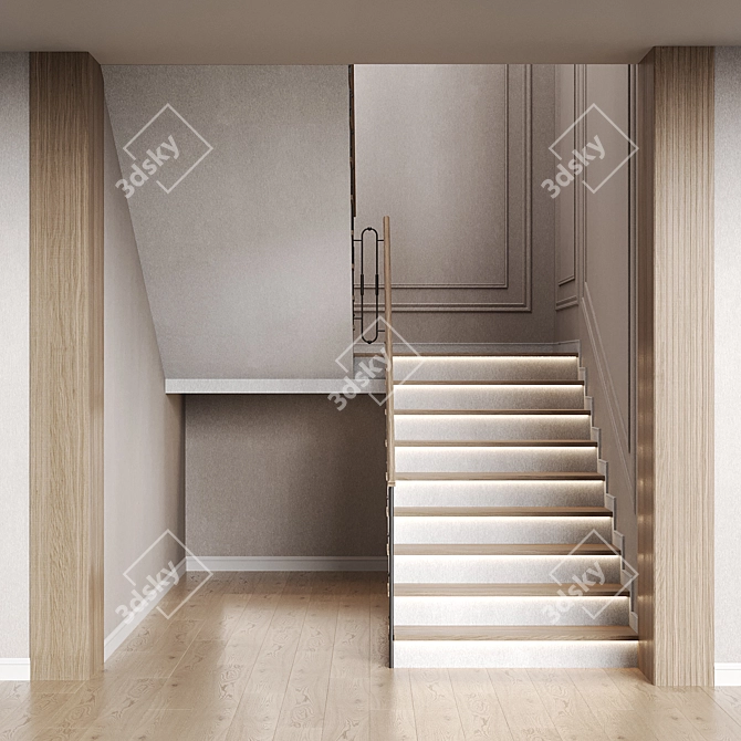 Modern Staircase Design 21 3D model image 2