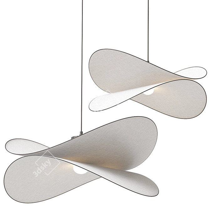 Petalo Pendant Lamp: Elegant Design 3D model image 2