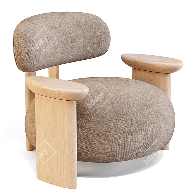 Feeling Estofados Furada Modern Armchair 3D model image 1