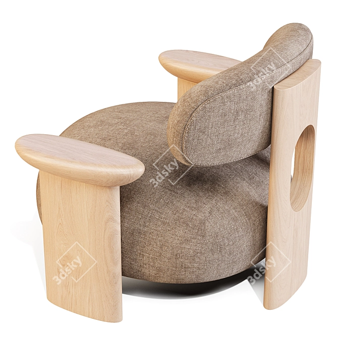 Feeling Estofados Furada Modern Armchair 3D model image 5
