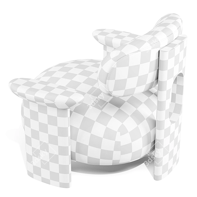 Feeling Estofados Furada Modern Armchair 3D model image 6