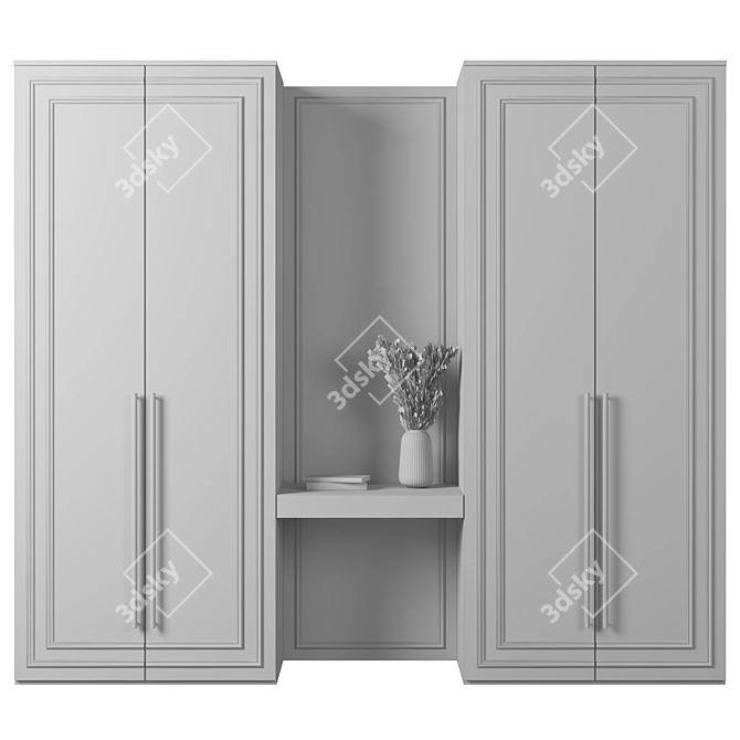 Modular Wardrobe 3D Model 3D model image 4