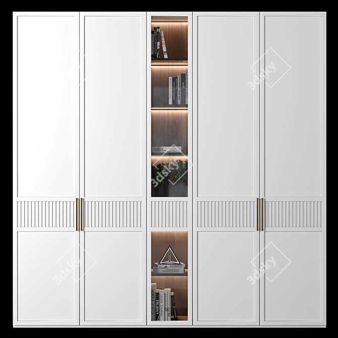 Versatile Wardrobe with High-Quality Design 3D model image 1