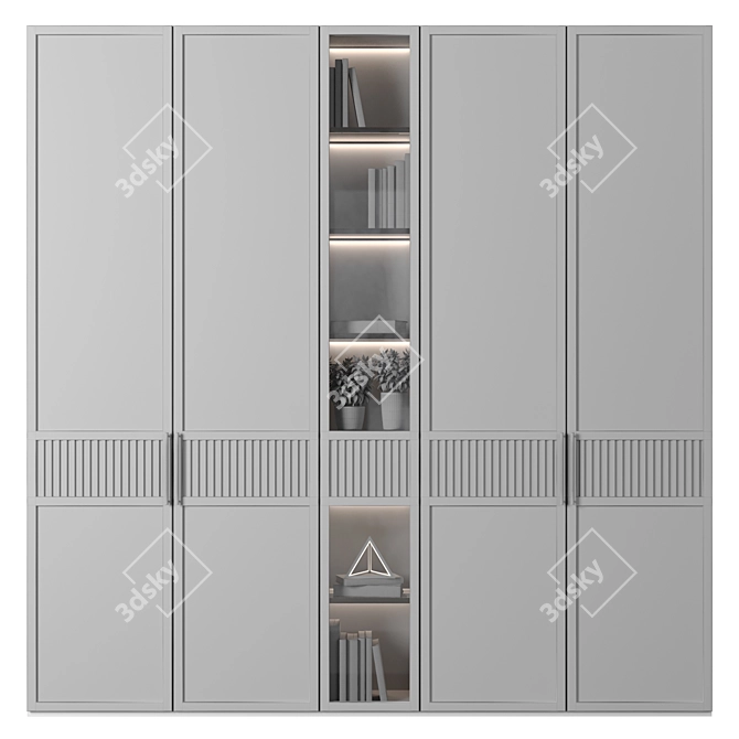 Versatile Wardrobe with High-Quality Design 3D model image 3