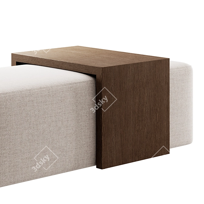 Boucle Noelle Ottoman Furniture Model 3D model image 6