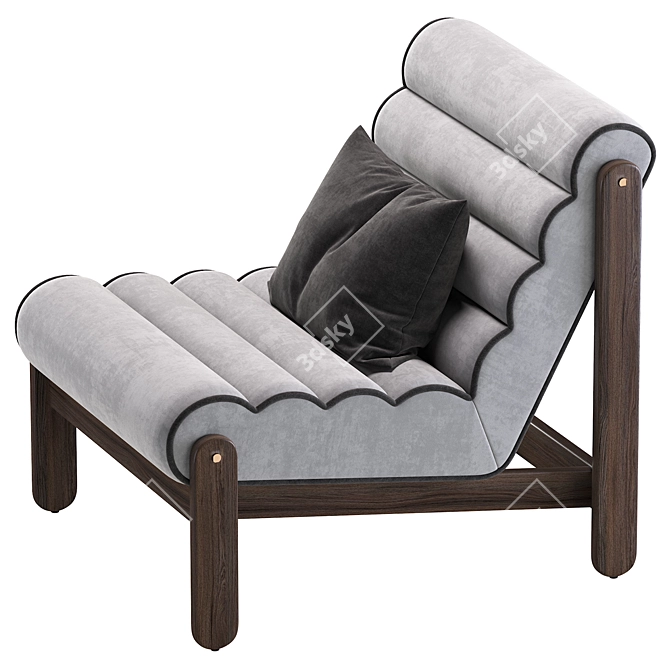 Sleek Magira Armchair, Modern Design 3D model image 2