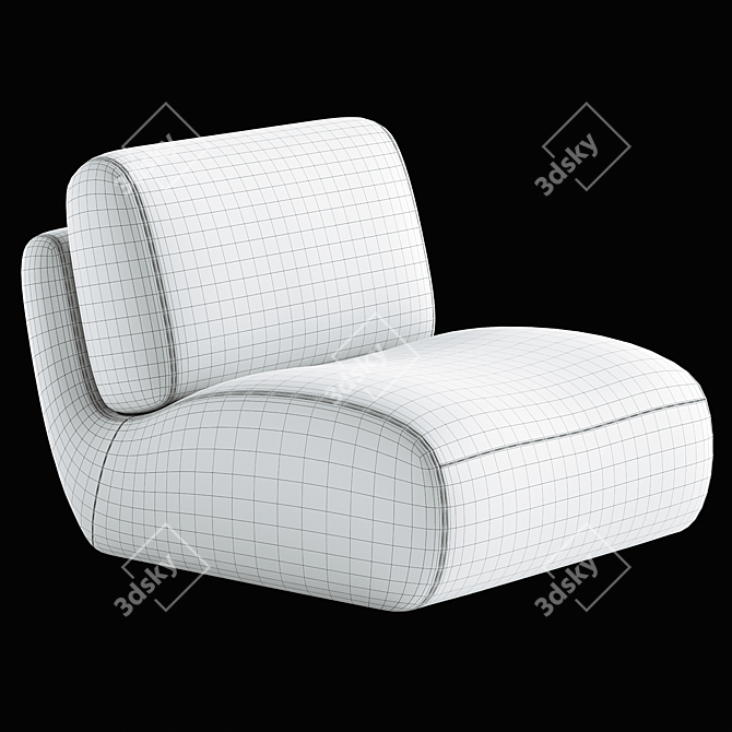 Modern Upholstered Swivel Accent Chair 3D model image 7