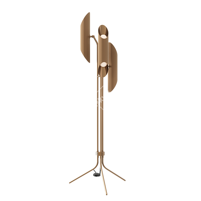 Sleek Modern Vector Floor Lamp 3D model image 3