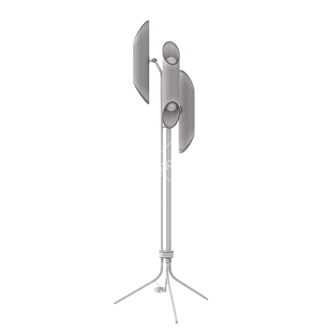 Sleek Modern Vector Floor Lamp 3D model image 4