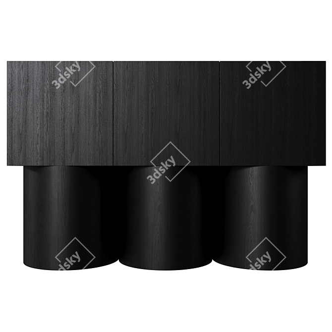 Elegance in Black Oak Juxtaposed 3D model image 1