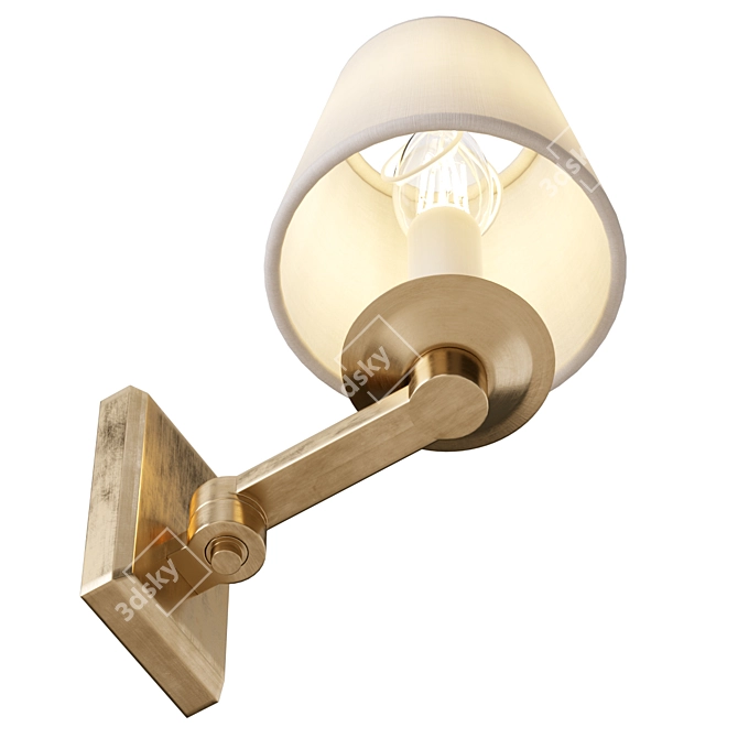 Bronze Evans Library Wall Sconce 3D model image 5