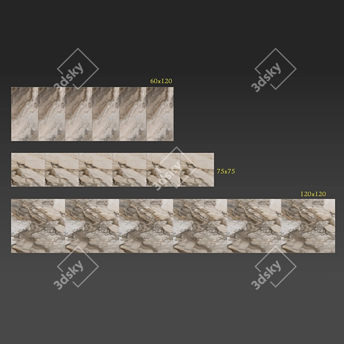 CoronaMultiMap Sand Illusion Tiles 3D model image 2