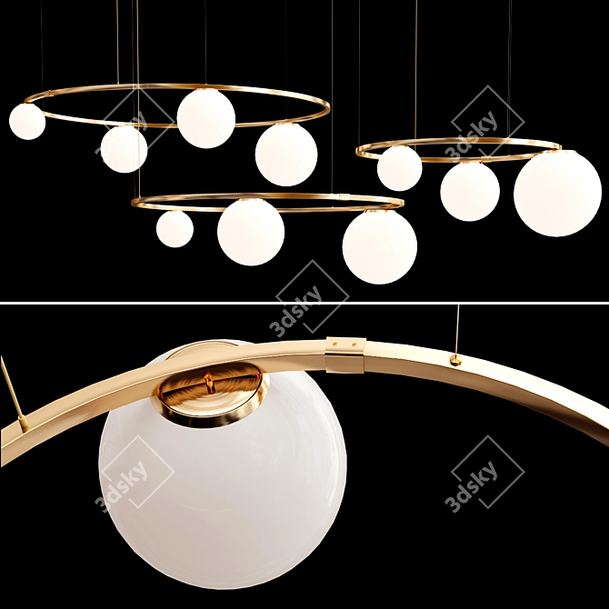 Versatile LED Ring Lights 3D model image 2