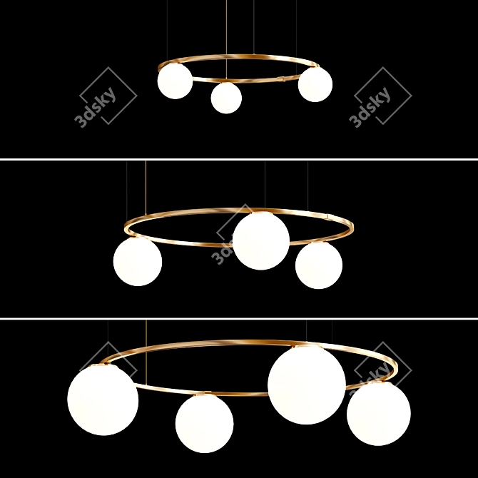 Versatile LED Ring Lights 3D model image 3