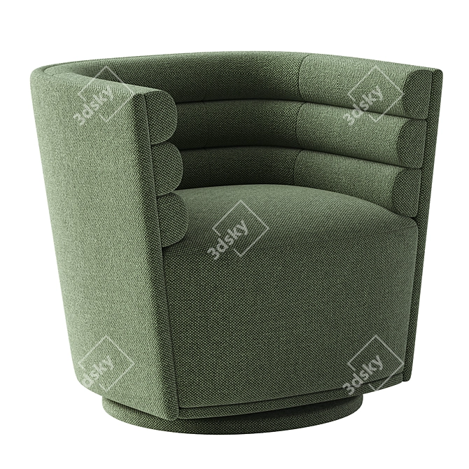  Luxe Swivel Club Chair in 3Ds Max 3D model image 2