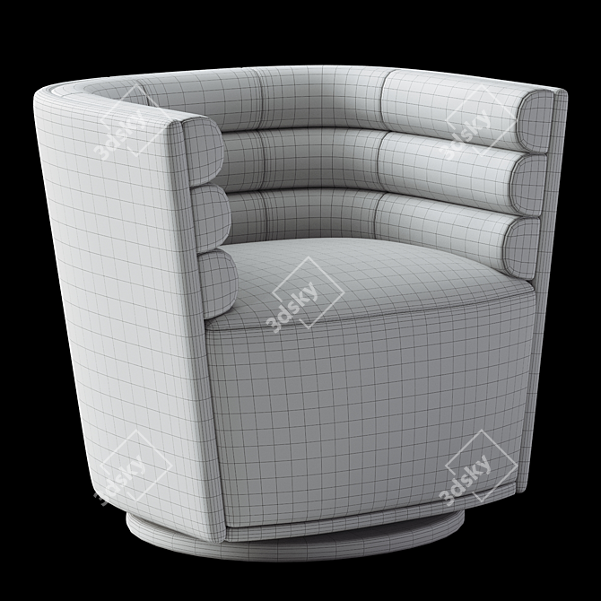  Luxe Swivel Club Chair in 3Ds Max 3D model image 6