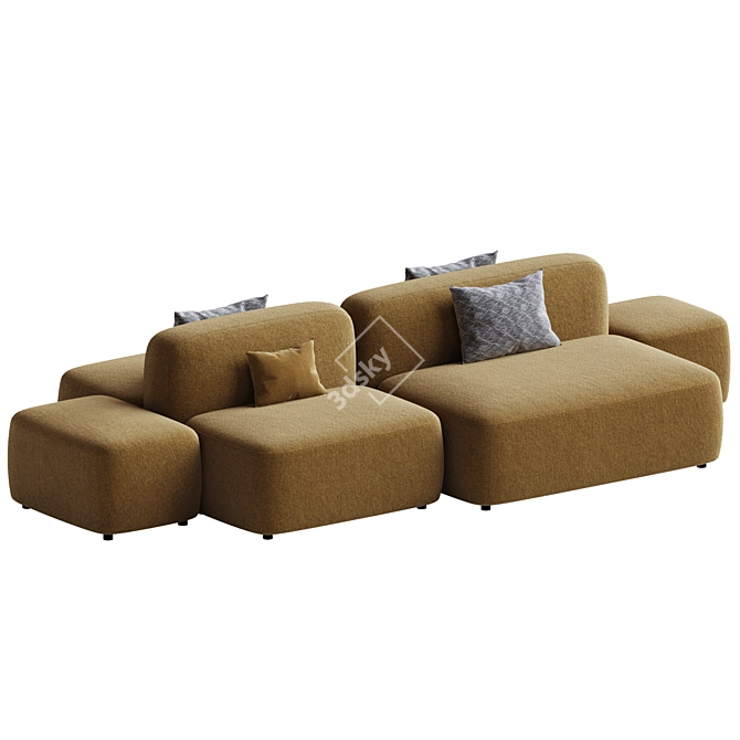 Cosy Island Modular Sofa Set 3D model image 2