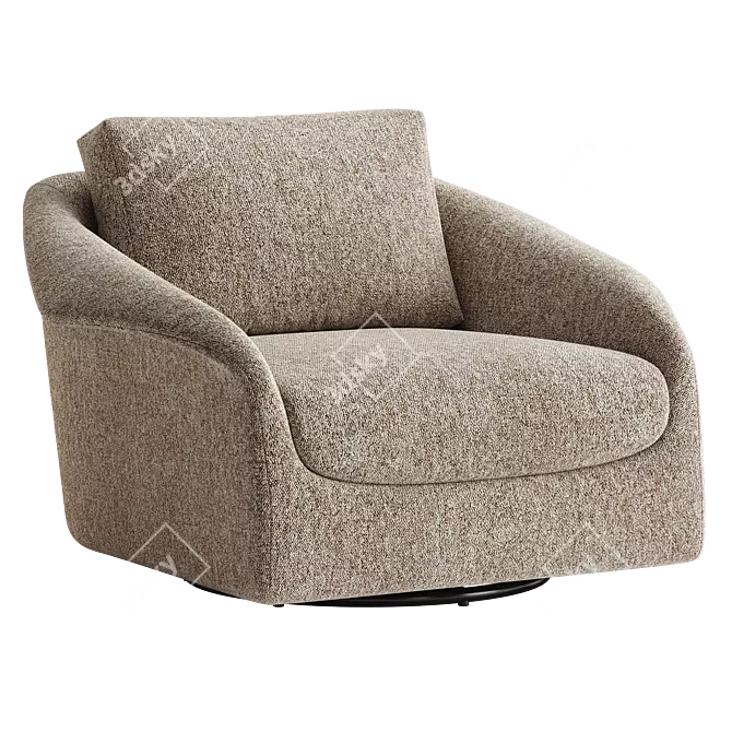 Ezra Swivel Chair Yuma Dove 3D model image 1