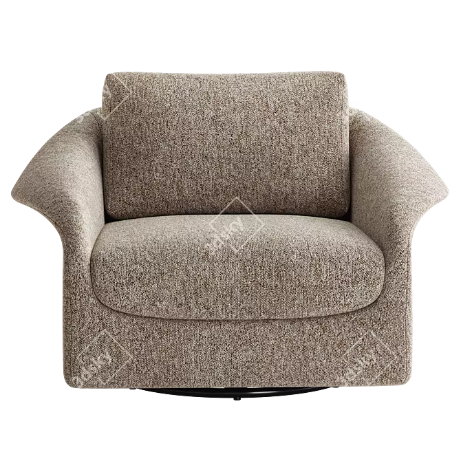 Ezra Swivel Chair Yuma Dove 3D model image 2