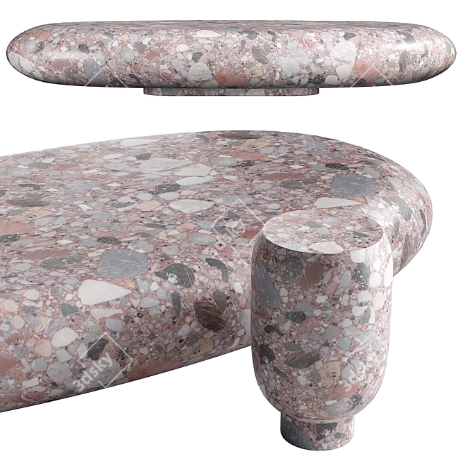 Designer Marble Coffee Tables Collection 3D model image 1