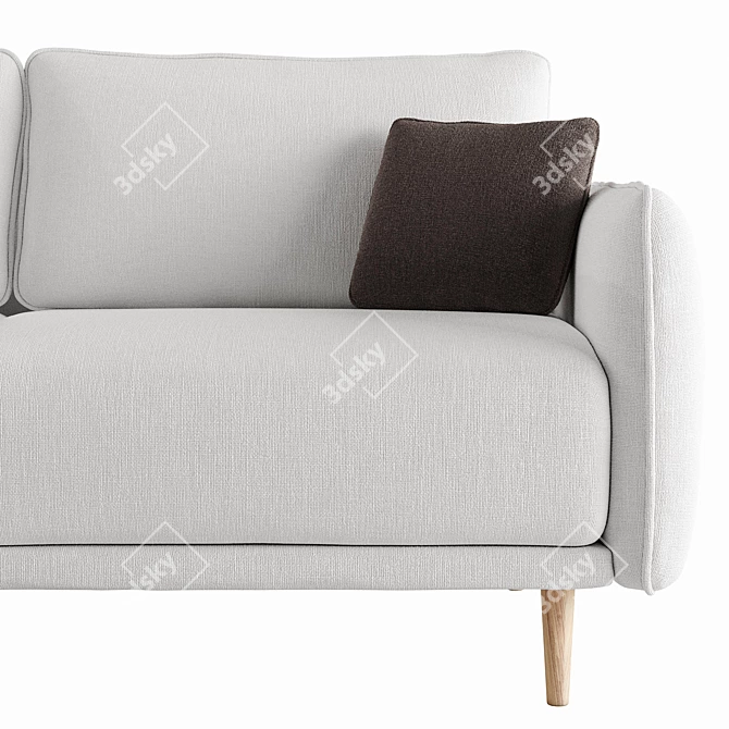 Modern Classic Fusion 3D Sofa 3D model image 4