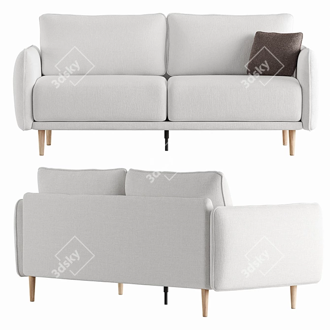 Modern Classic Fusion 3D Sofa 3D model image 5