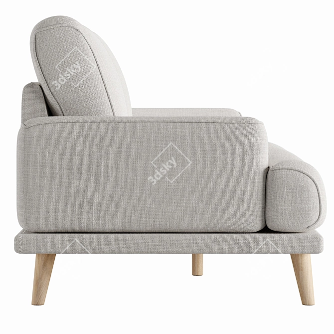 Modern Classic 3-Seater Sofa 3D model image 2