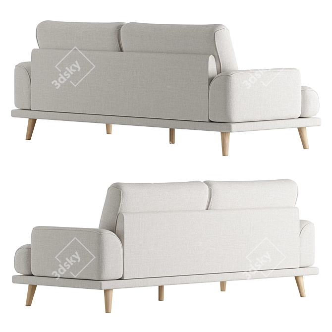 Modern Classic 3-Seater Sofa 3D model image 4