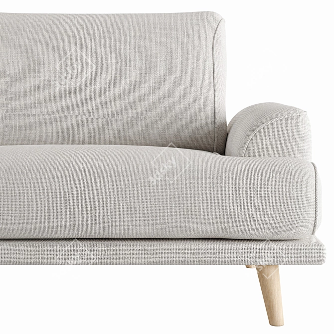 Modern Classic 3-Seater Sofa 3D model image 5